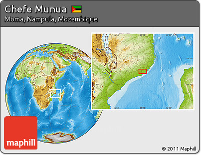 Physical Location Map of Chefe Munua