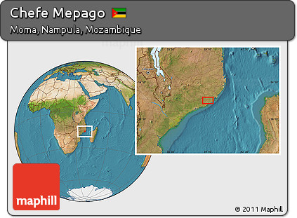 Satellite Location Map of Chefe Mepago