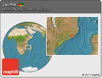 Satellite Location Map of Jaime