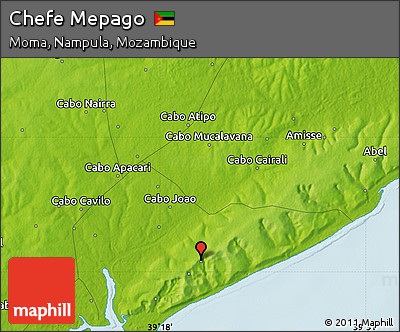 Physical Map of Chefe Mepago