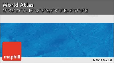 Physical Panoramic Map of the Area around 16° 29' 14" S, 3° 28' 30" E