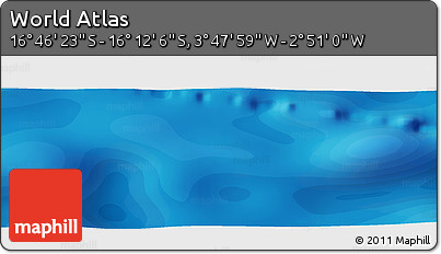Political Panoramic Map of the Area around 16° 29' 14" S, 3° 19' 30" W