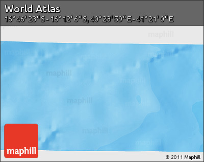 Political 3D Map of the Area around 16° 29' 14" S, 40° 52' 30" E