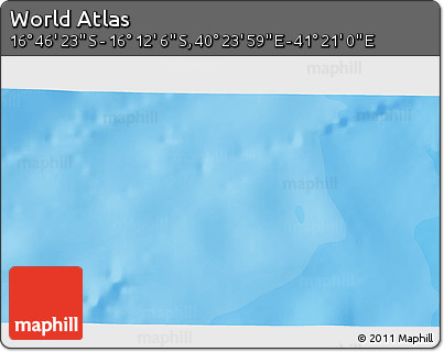 Political 3D Map of the Area around 16° 29' 14" S, 40° 52' 30" E