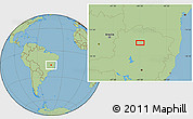 Savanna Style Location Map of the area around 16° 29' 14" S, 44° 7' 30" W