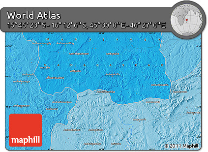 Political Map of the Area around 16° 29' 14" S, 45° 58' 30" E