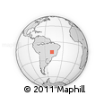 Outline Map of the Area around 16° 29' 14" S, 48° 22' 30" W, rectangular outline