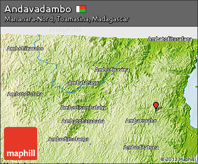 Physical 3D Map of Andavadambo