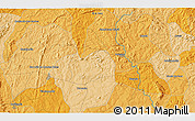 Political 3D Map of the area around 16° 29' 14" S, 50° 4' 30" W