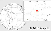 Blank Location Map of the area around 16° 29' 14" S, 50° 4' 30" W