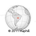 Outline Map of the Area around 16° 29' 14" S, 52° 37' 30" W, rectangular outline