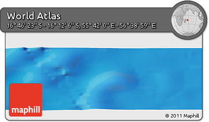 Physical Panoramic Map of the Area around 16° 29' 14" S, 56° 10' 29" E