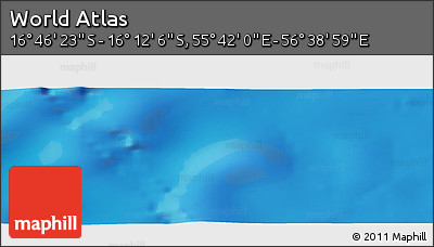 Physical Panoramic Map of the Area around 16° 29' 14" S, 56° 10' 29" E