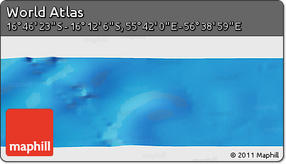 Physical Panoramic Map of the Area around 16° 29' 14" S, 56° 10' 29" E