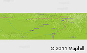 Physical Panoramic Map of the area around 16° 29' 14" S, 58° 34' 30" W
