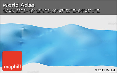 Physical Panoramic Map of the Area around 16° 29' 14" S, 61° 16' 29" E