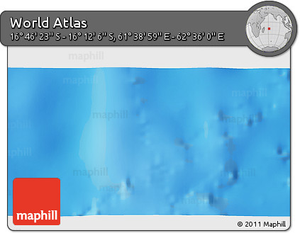 Physical 3D Map of the Area around 16° 29' 14" S, 62° 7' 30" E