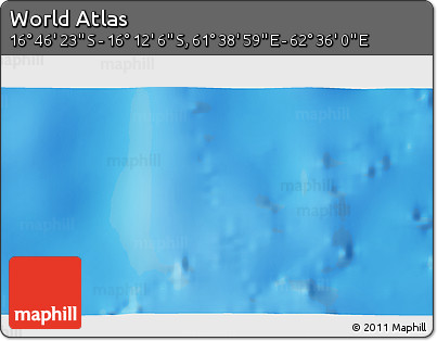 Physical 3D Map of the Area around 16° 29' 14" S, 62° 7' 30" E