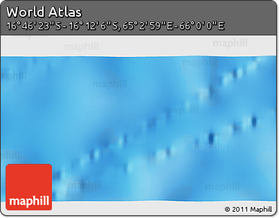Physical 3D Map of the Area around 16° 29' 14" S, 65° 31' 30" E