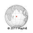 Outline Map of the Area around 16° 29' 14" S, 65° 31' 30" E, rectangular outline