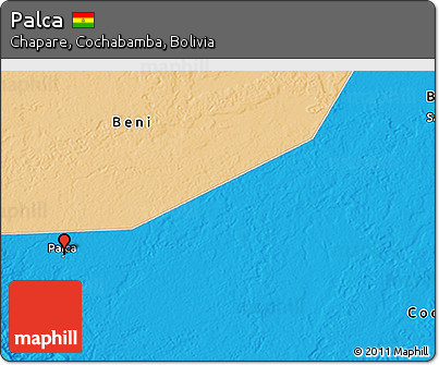 Political 3D Map of Palca