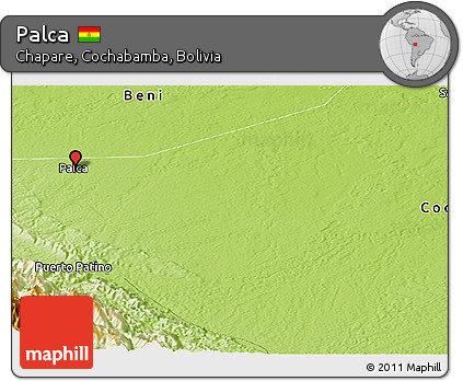 Physical Panoramic Map of Palca