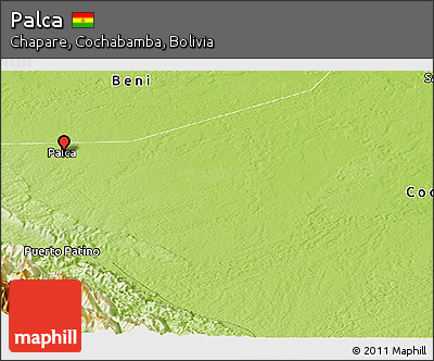 Physical Panoramic Map of Palca