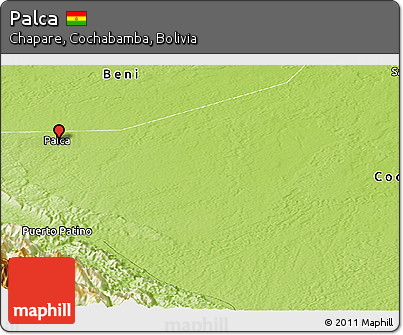 Physical Panoramic Map of Palca