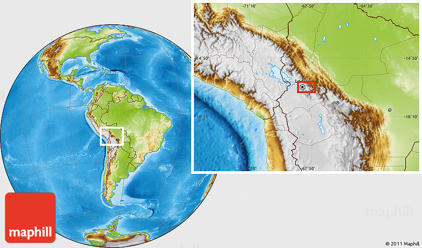 Physical Location Map of San