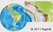 Physical Location Map of the area around 16° 29' 14" S, 67° 55' 30" W