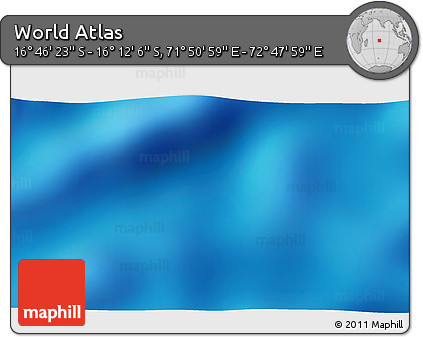 Physical 3D Map of the Area around 16° 29' 14" S, 72° 19' 29" E