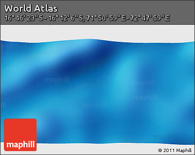 Physical 3D Map of the Area around 16° 29' 14" S, 72° 19' 29" E