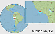 Savanna Style Location Map of the area around 16° 29' 14" S, 73° 52' 30" W