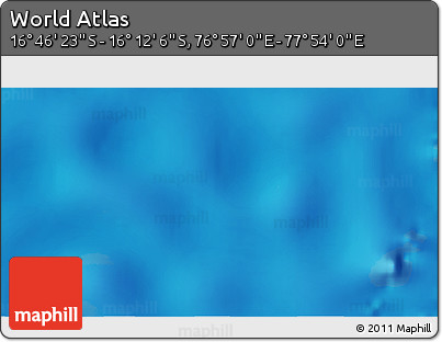 Physical 3D Map of the Area around 16° 29' 14" S, 77° 25' 30" E