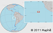Gray Location Map of the area around 16° 29' 14" S, 78° 58' 29" W