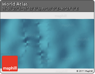 Satellite 3D Map of the Area around 16° 29' 14" S, 79° 58' 29" E