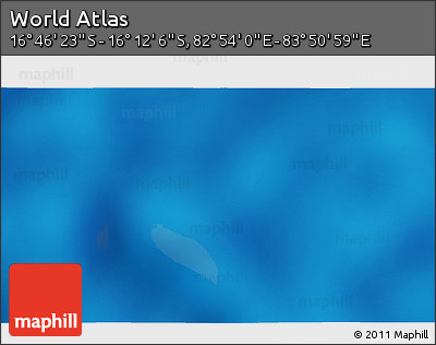 Physical 3D Map of the Area around 16° 29' 14" S, 83° 22' 30" E