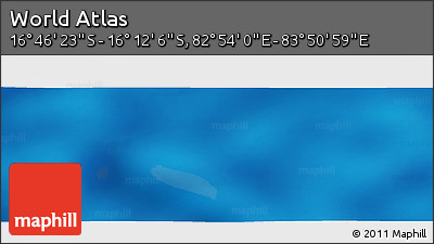 Physical Panoramic Map of the Area around 16° 29' 14" S, 83° 22' 30" E