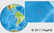 Physical Location Map of the area around 16° 29' 14" S, 83° 13' 29" W