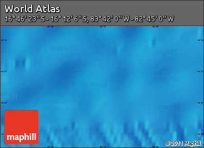 Physical Map of the Area around 16° 29' 14" S, 83° 13' 29" W