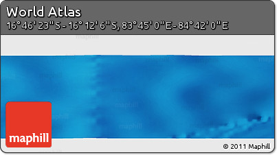 Physical Panoramic Map of the Area around 16° 29' 14" S, 84° 13' 29" E