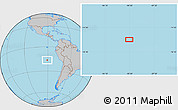 Gray Location Map of the area around 16° 29' 14" S, 90° 52' 30" W