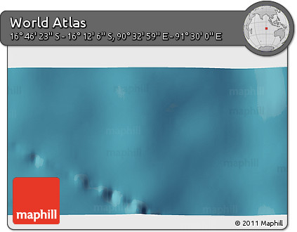 Satellite 3D Map of the Area around 16° 29' 14" S, 91° 1' 30" E