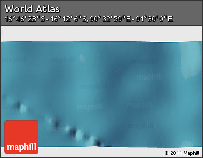 Satellite 3D Map of the Area around 16° 29' 14" S, 91° 1' 30" E