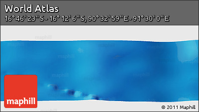 Physical Panoramic Map of the Area around 16° 29' 14" S, 91° 1' 30" E