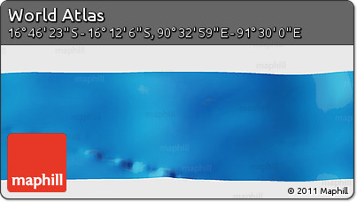 Physical Panoramic Map of the Area around 16° 29' 14" S, 91° 1' 30" E