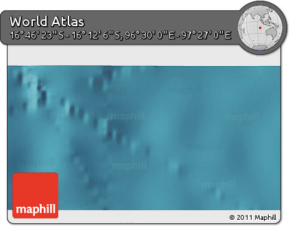 Satellite 3D Map of the Area around 16° 29' 14" S, 96° 58' 29" E