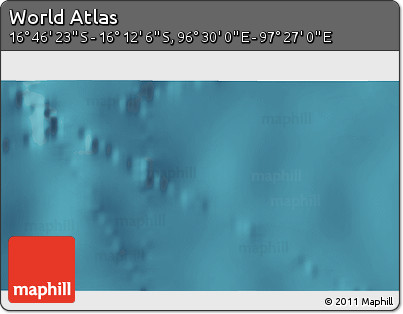 Satellite 3D Map of the Area around 16° 29' 14" S, 96° 58' 29" E