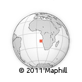 Outline Map of the Area around 16° 29' 14" S, 9° 25' 30" E, rectangular outline