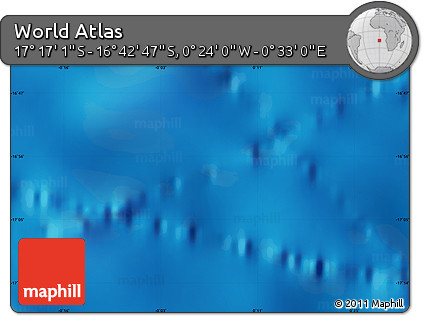 Physical Map of the Area around 16° 59' 54" S, 0° 4' 30" E